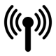 network antenna black and white icon