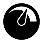 Network speed icon black and white