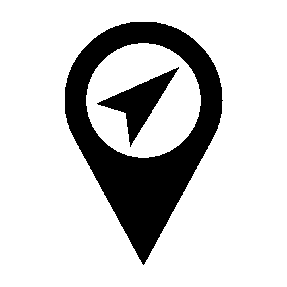 Location pin compass icon