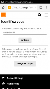 User authentication via line identification screen