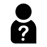 user unknown icon in black, for KYC Match