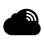 Mobile computing icon black and white