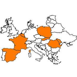 Orange Europe footprint map