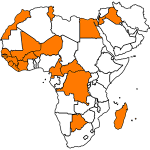 Map Middle East and Africa