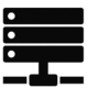 server icon black and white